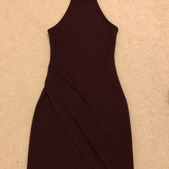 Forever 21 high neck wine mini dress - Picture 2 of 3